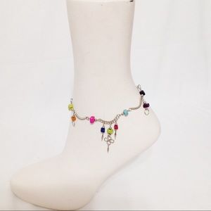 Ankle Bracelet, Handmade Peru, Beaded Boho Anklet